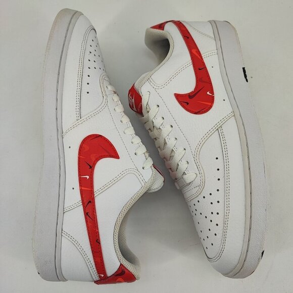 Nike Men's Court Vision Low White Leather Sneakers DM7588-100 Size 10.5 - Picture 6 of 8